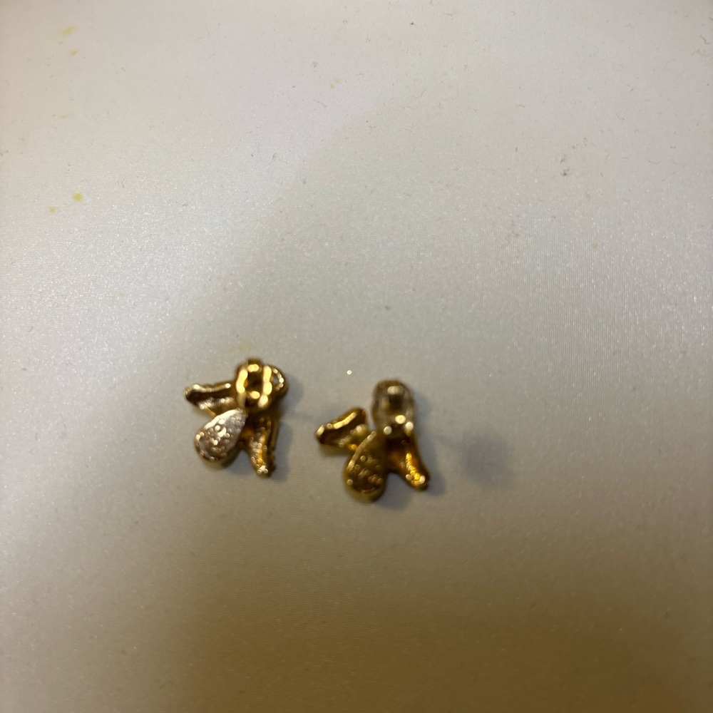 Gold Avon angels Earrings